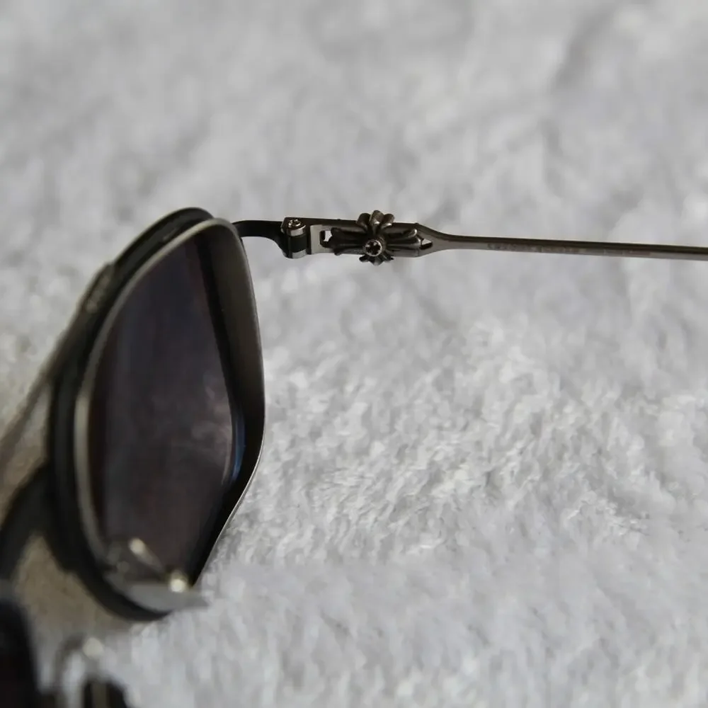 Authentic Chrome Hearts Humpster Sunglasses Gunmetal Aviator w/ Case